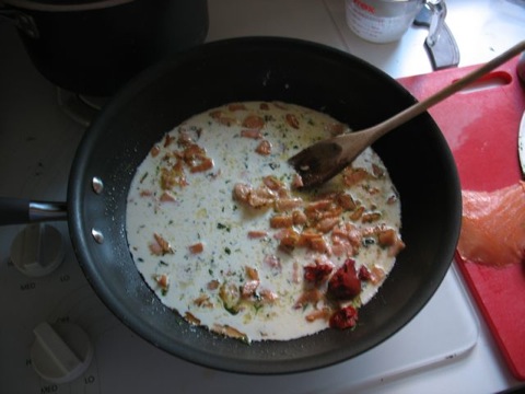 Pasta smoked salmon 4