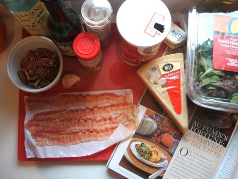 Pumpkin salad ingredients