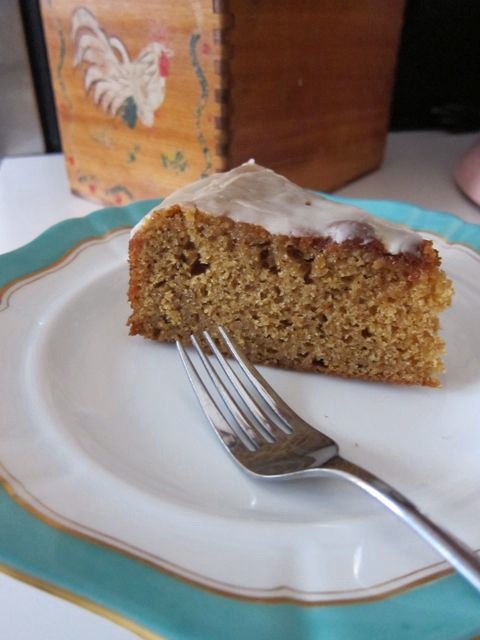 Treacle sponge on plate